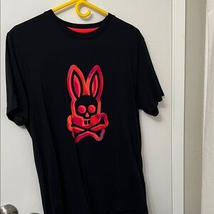 Psycho Bunny Black Tee with Red Graphic